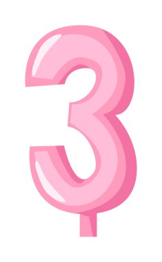 Vektör doğum günü numarası mumlar