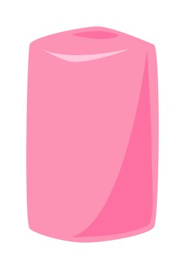 Yanan mum düz vektör illüstrasyon