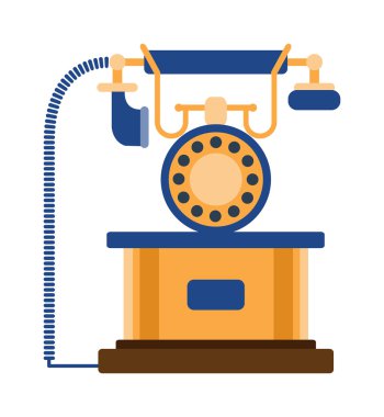 Eski cep telefonu retro vektör çizim.