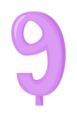 Vektör parti doğum günü numara mumları izole