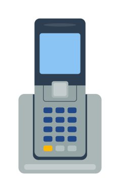 Cep telefonu ofis vektör illüstrasyon.