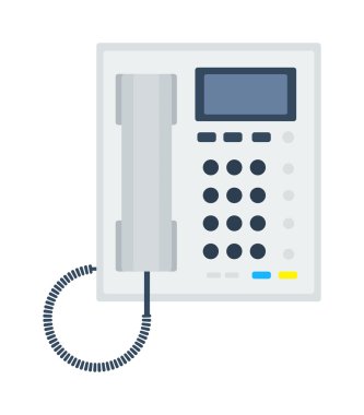 Cep telefonu ofis vektör illüstrasyon.