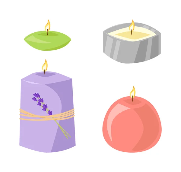 Aroma kaars vectorillustratie — Stockvector