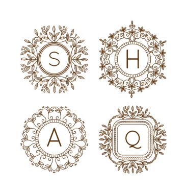 Monogram bage logo vektör