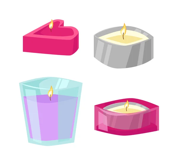 Aroma vela vector ilustración — Vector de stock