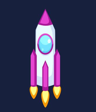 Roket vektör simgeler izole