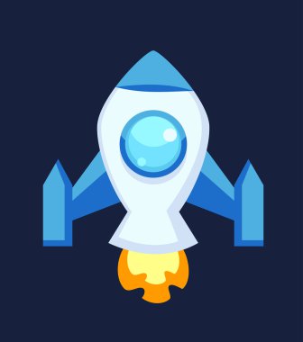 Roket vektör simgeler izole