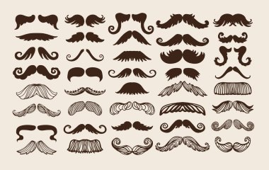 izole bıyık siluet