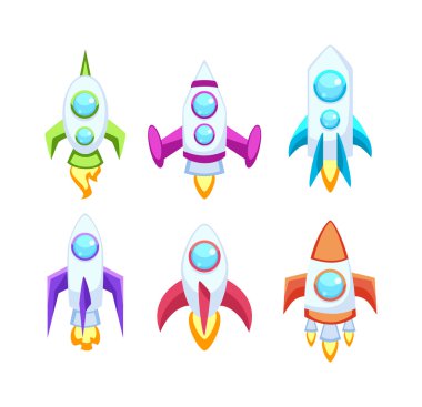 Roket vektör simgeler izole