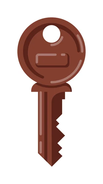 Vintage key vector isolated icon — Stock Vector