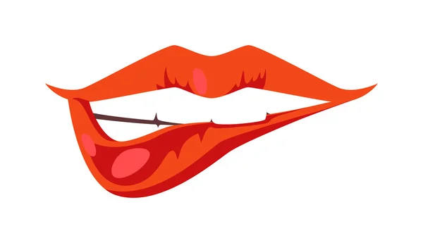 Mujer labios aislado vector — Archivo Imágenes Vectoriales