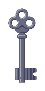 Vintage anahtar vektör izole simgesi