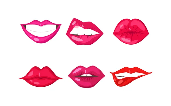 Vecteur isolé lèvres femme — Image vectorielle