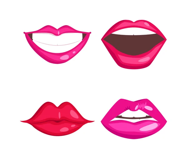 女性の唇の分離ベクトル — ストックベクタ
