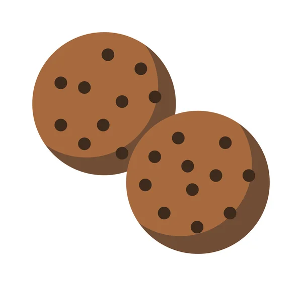 Galleta de chispas de chocolate de pan de jengibre — Vector de stock