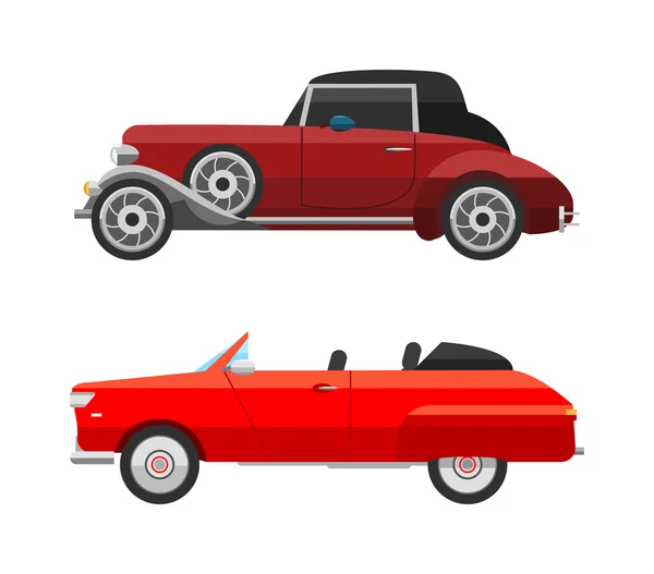 Retro auto vector voertuig — Stockvector