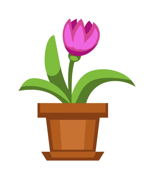 Accueil fleurs en pot — Image vectorielle