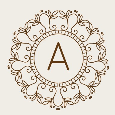 Monogram bage logo vektör