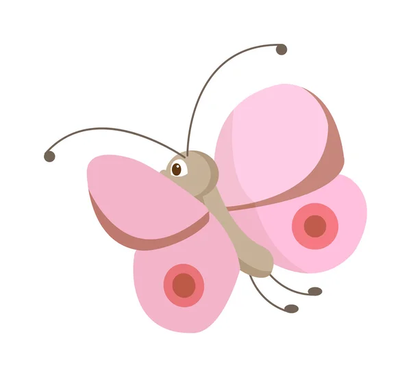 Lindo vector de mariposa aislado en blanco — Vector de stock