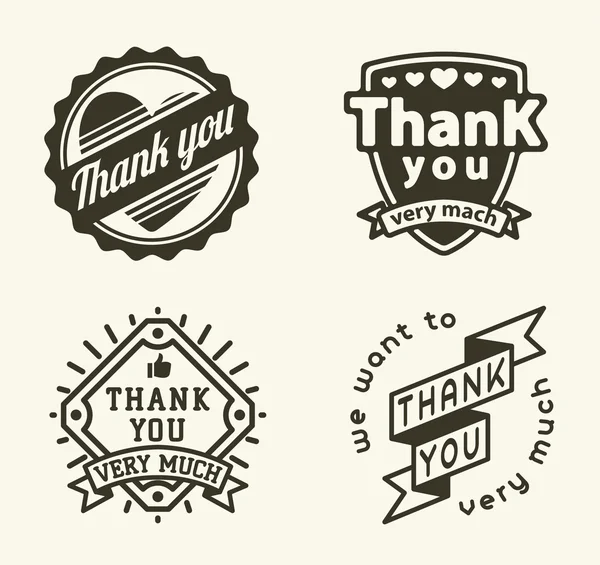 Thank you badge — Stock Vector