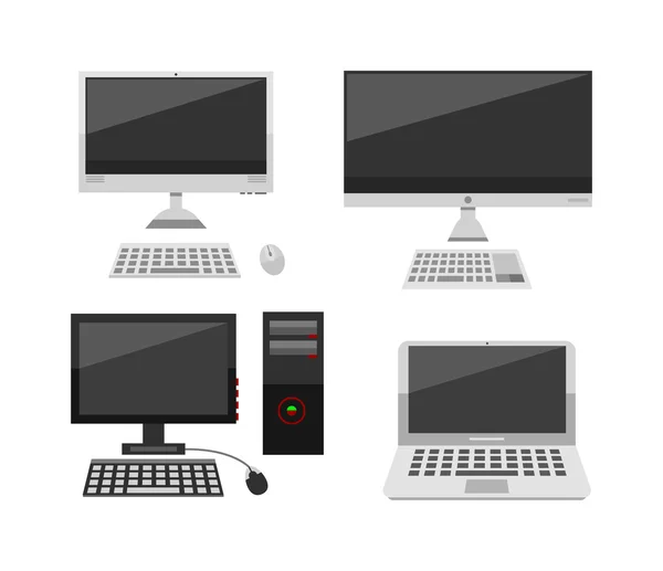 Desktop computer vector — Stock Vector