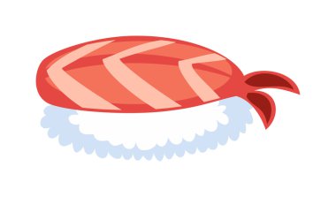 Suşi yemek vektör izole