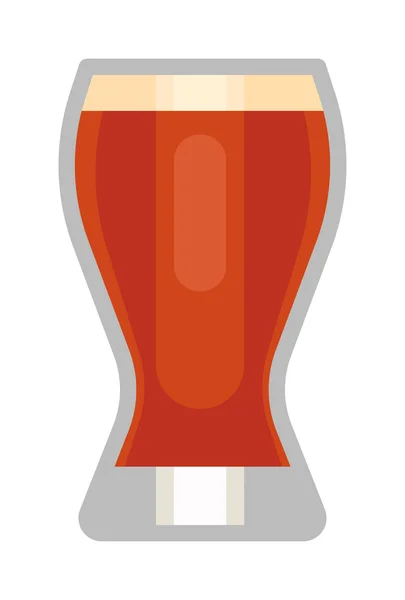 Beer cup glass vector — Stock Vector