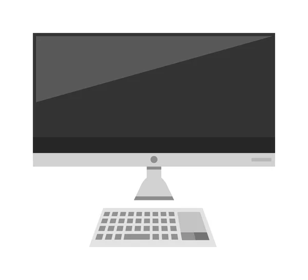 Desktop computer vector — Stock Vector