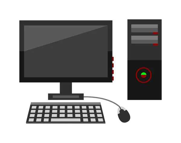 Computador desktop Vector — Vetor de Stock