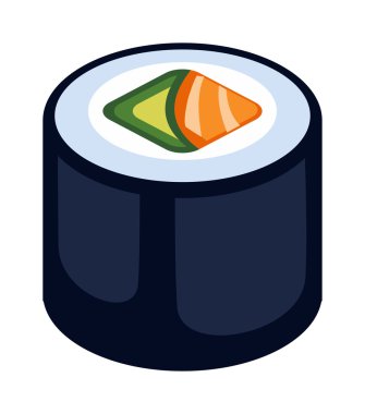 Suşi yemek vektör izole