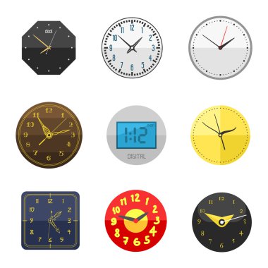 Saat yüzü izle vektör çizim