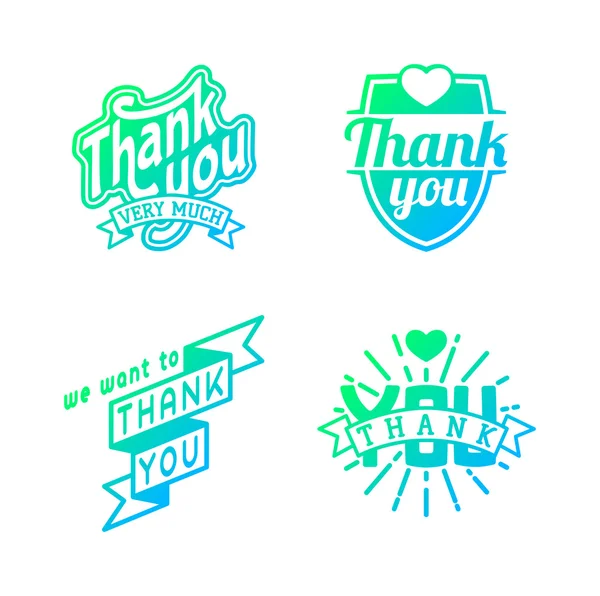 Thank you badge — Stock Vector