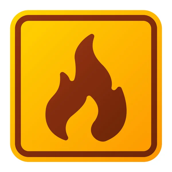 Danger fire warning attention sign icon — Stock Vector