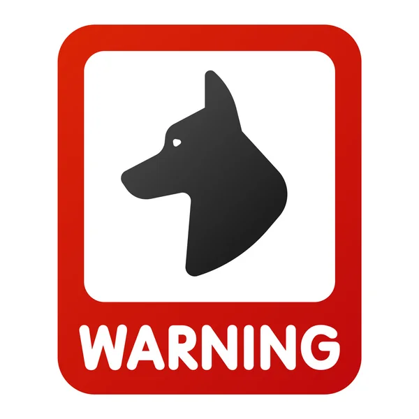 Danger chien avertissement signe d'attention icône — Image vectorielle