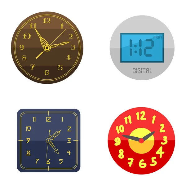 Klok gezicht horloge vectorillustratie — Stockvector