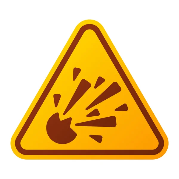 Ikon tanda peringatan bahaya - Stok Vektor