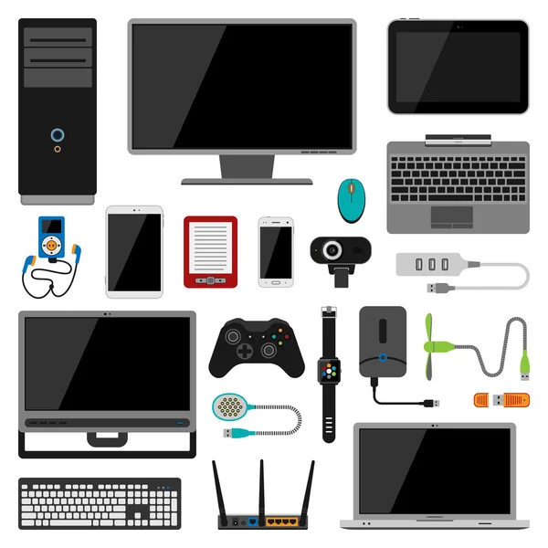 Elektronische gadgets vector icons — Stockvector