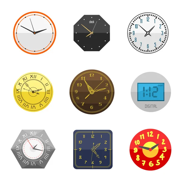 Ilustracja wektorowa zegarek twarz zegar — Wektor stockowy