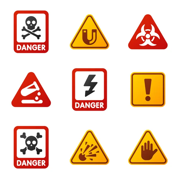 Warnzeichen für Gefahr — Stockvektor