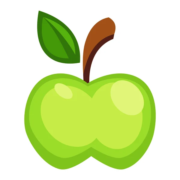 Friss zöld apple ikonra — Stock Vector