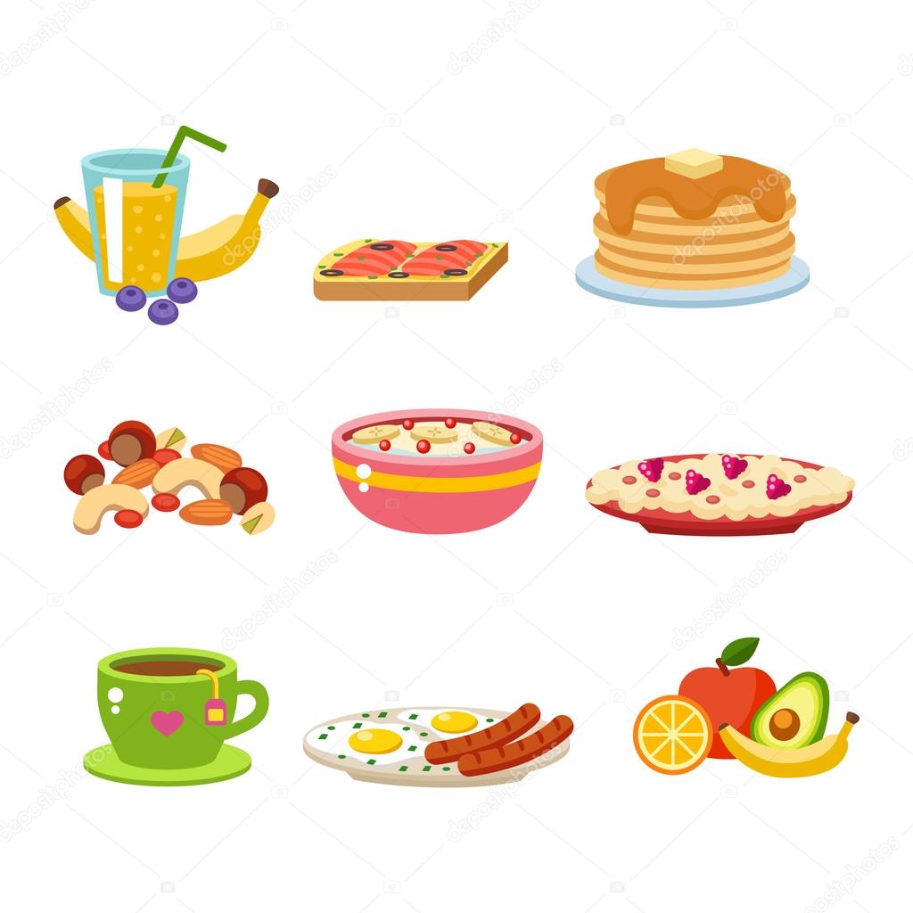 Healthy breakfast food vector. Stock Vector Image by ©VectorShow #119865044