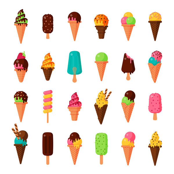 Set of ice cream icons