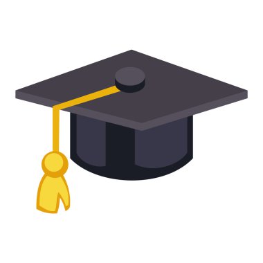 İzole mezuniyet şapka