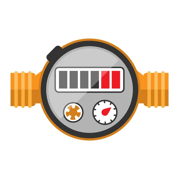 Druksensor manometer geïsoleerd — Stockvector