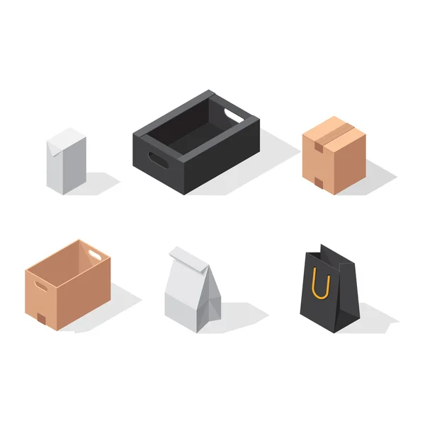Diverse icone vettoriali scatola — Vettoriale Stock