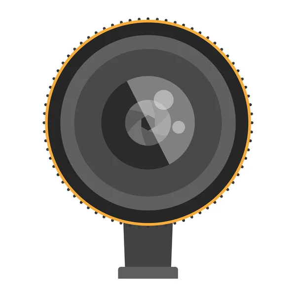 Photo optic lenses vector icon — Stock Vector