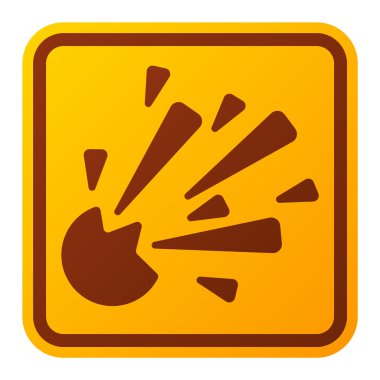 Tehlike uyarı dikkat işareti simgesi