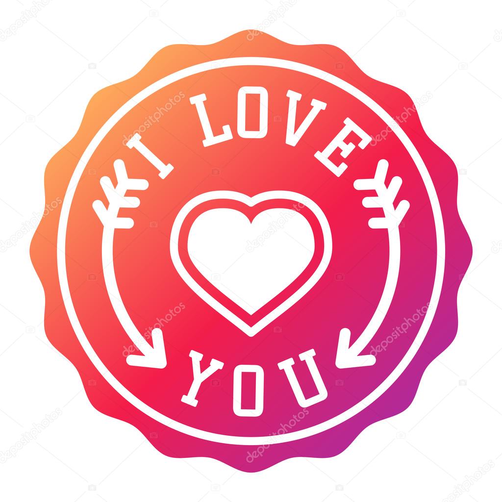 I love You vector logo badge Stock Illustration by ©VectorShow #120651566
