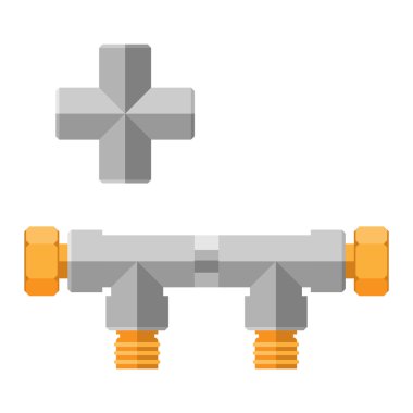 Su boruları izole simgeler vektör.