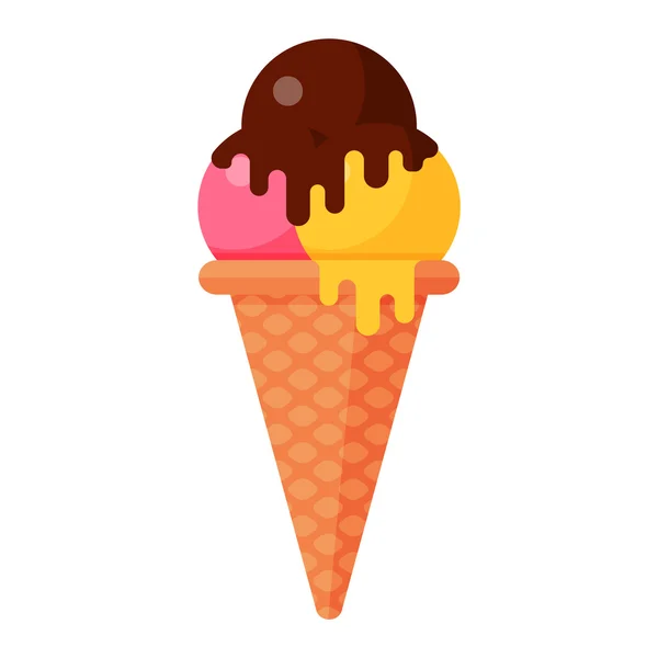 Ensemble d'icône de crème glacée isolé — Image vectorielle